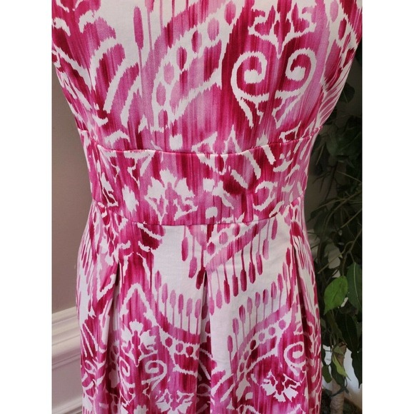 Perceptions Women's Pink Cotton Sleeveless Sweatheart Neck Knee Length Dress 12 - Picture 3 of 11